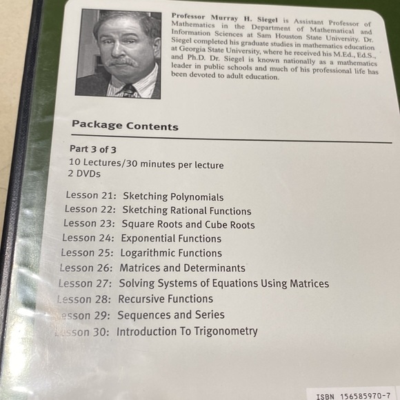 Algebra 2 Video course - Picture 6 of 8